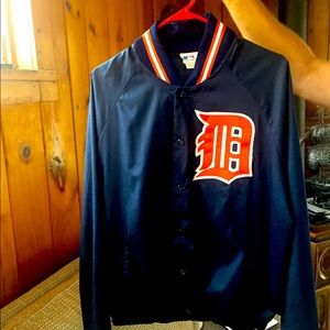 Vintage Detroit Tigers MLB Snap Jacket.